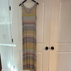A.n.a Multicolor Striped Maxi Dress